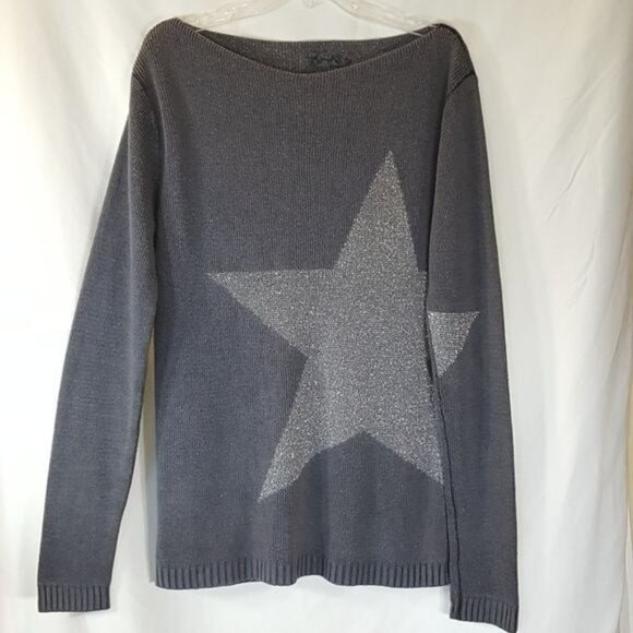 Italian Made Sparkly Star Sweater Tavola Prata - Picture 1 of 4